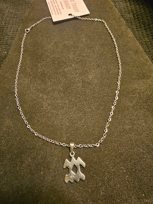 Aquarius sign necklace